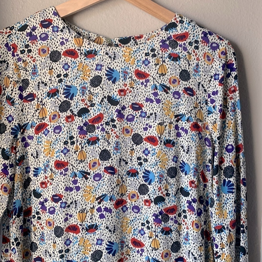 H&M Floral Long Sleeve Mini Dress